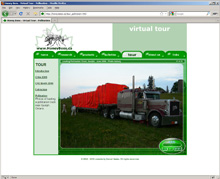 screen shot of honeybees.ca virtual tours page circa 2005-2010